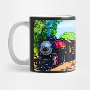 Colorful Steam Train Mug